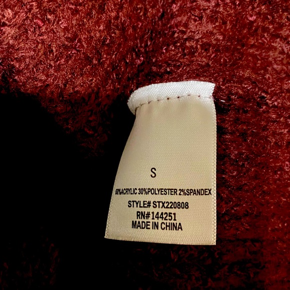 NEW Blue Rain size Small Burgundy V back sweater dress - Picture 5 of 5